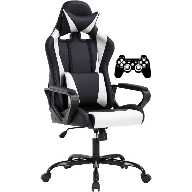White High‑Back Kids Ergonomic Gaming Chair