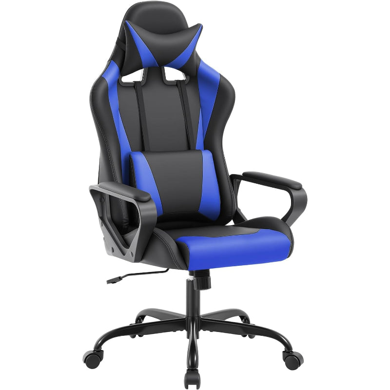 Blue Ergonomic High‑Back Gaming Chair