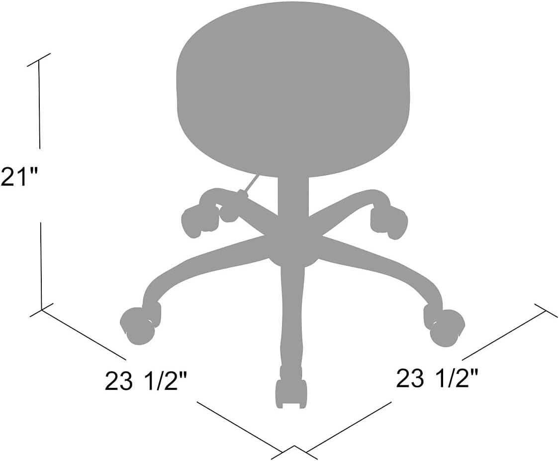 Black Antimicrobial Vinyl Medical Spa Stool