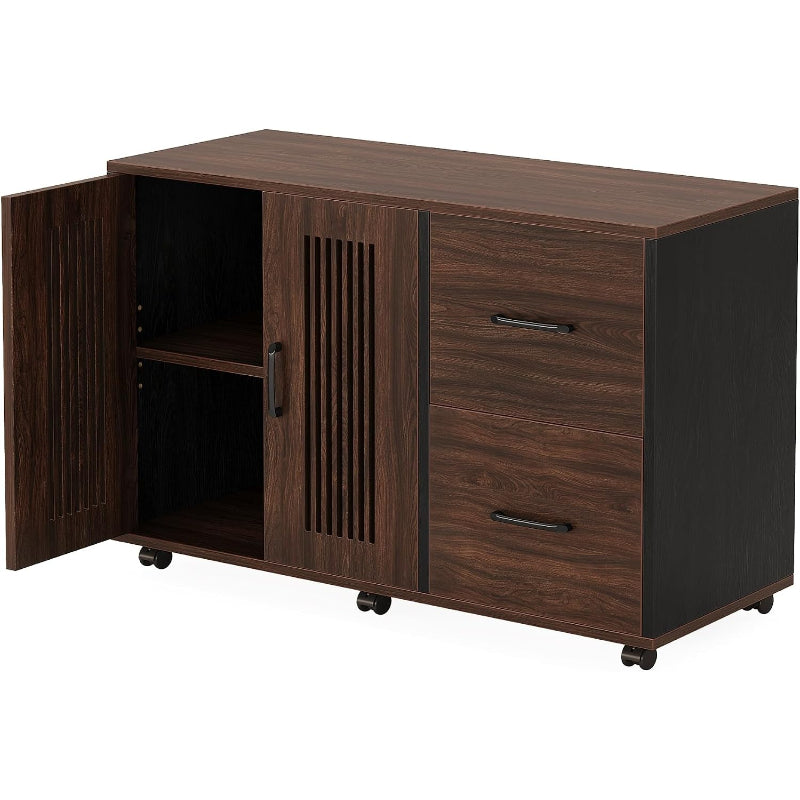 2‑Drawer Mobile File Cabinet with Casters