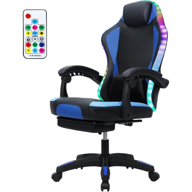 Black Reclining High‑Back Racing Gaming Chair