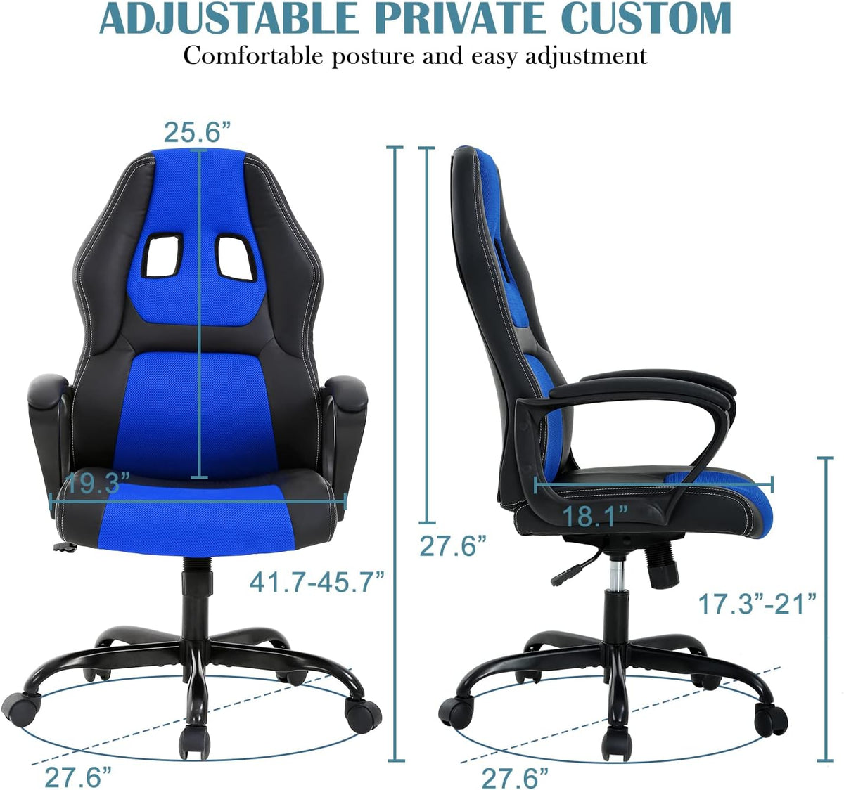 Black High‑Back Leather Racing Gaming Chair