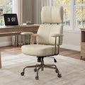 White High‑Back Microfiber Suede Office Chair
