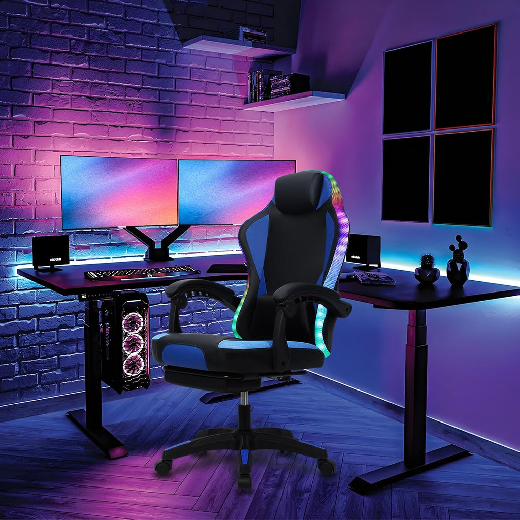 Black Reclining High‑Back Racing Gaming Chair