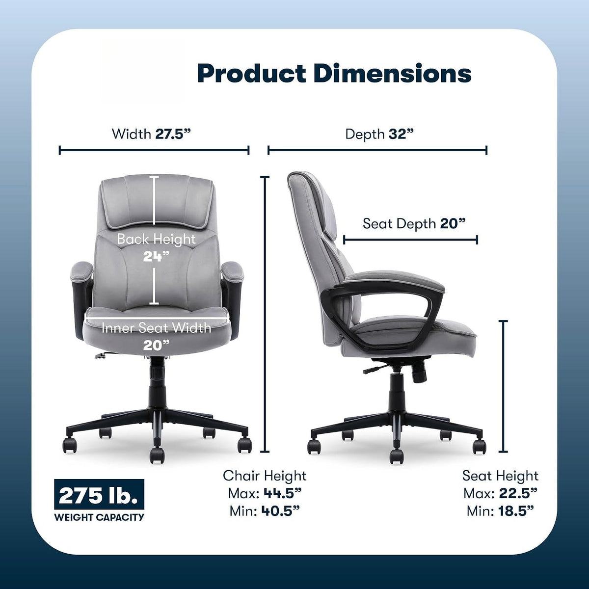 Black Velvet Executive Office Chair with Lumbar Support